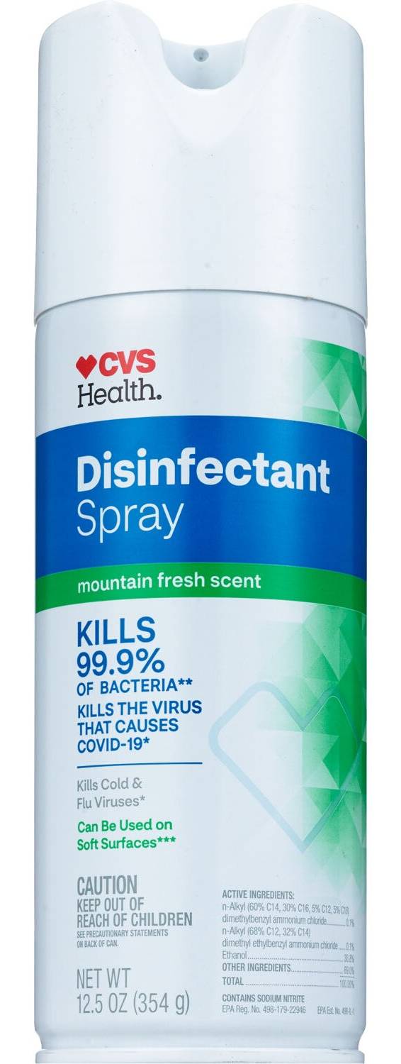 Cvs Health Disinfectant Spray, Mountain Fresh Scent, 12.5 Oz