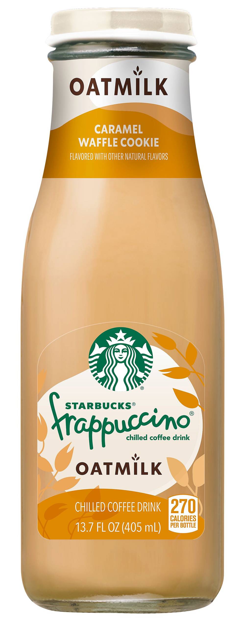 Starbucks Frappuccino Chilled Oatmilk Caramel Waffle Cookie Coffee Drink (13.7 fl oz)