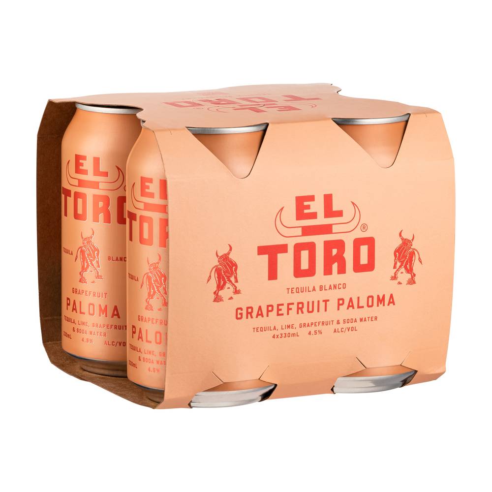 El Toro Grapefruit Paloma Can 330mL X 4 pack