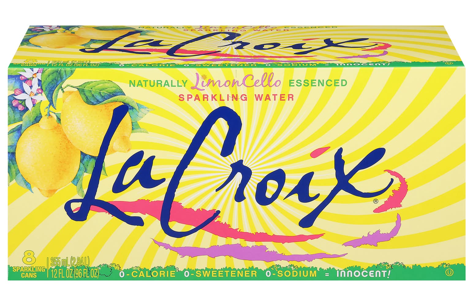 La Croix Naturally Essenced Sparkling Water, Limoncello (8 x 12 fl oz)