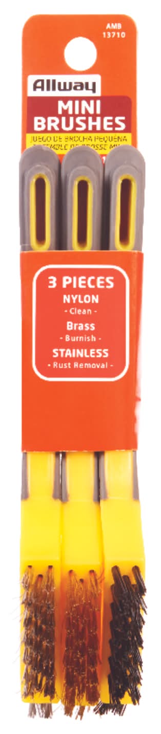 Allway 1/2 In. W X 7 In. L Assorted Mini Bristle Brush