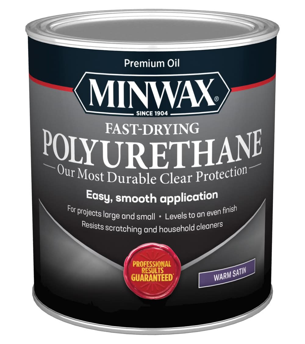 Minwax Fast-Drying Polyurethane Oil-based Clear Transparent Satin Interior Stain ( 1-quart )