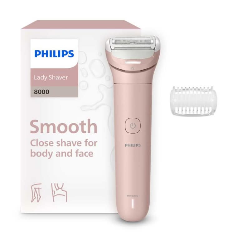 Phillips Women, Rose, Body & Face Smooth Shaver Series 8000
