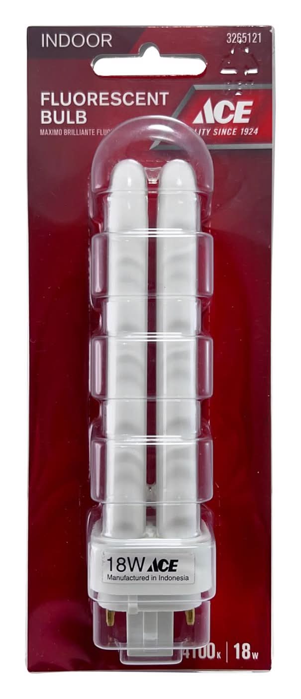 ACE 18 W 4.45 In. L Fluorescent Bulb Cool White Biax 4100 K 1 Pk