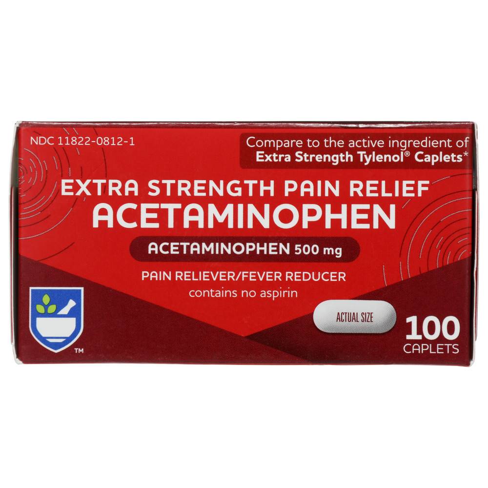Rite Aid Acetaminophen Caplets Extra Strength 500mg (100 ct)