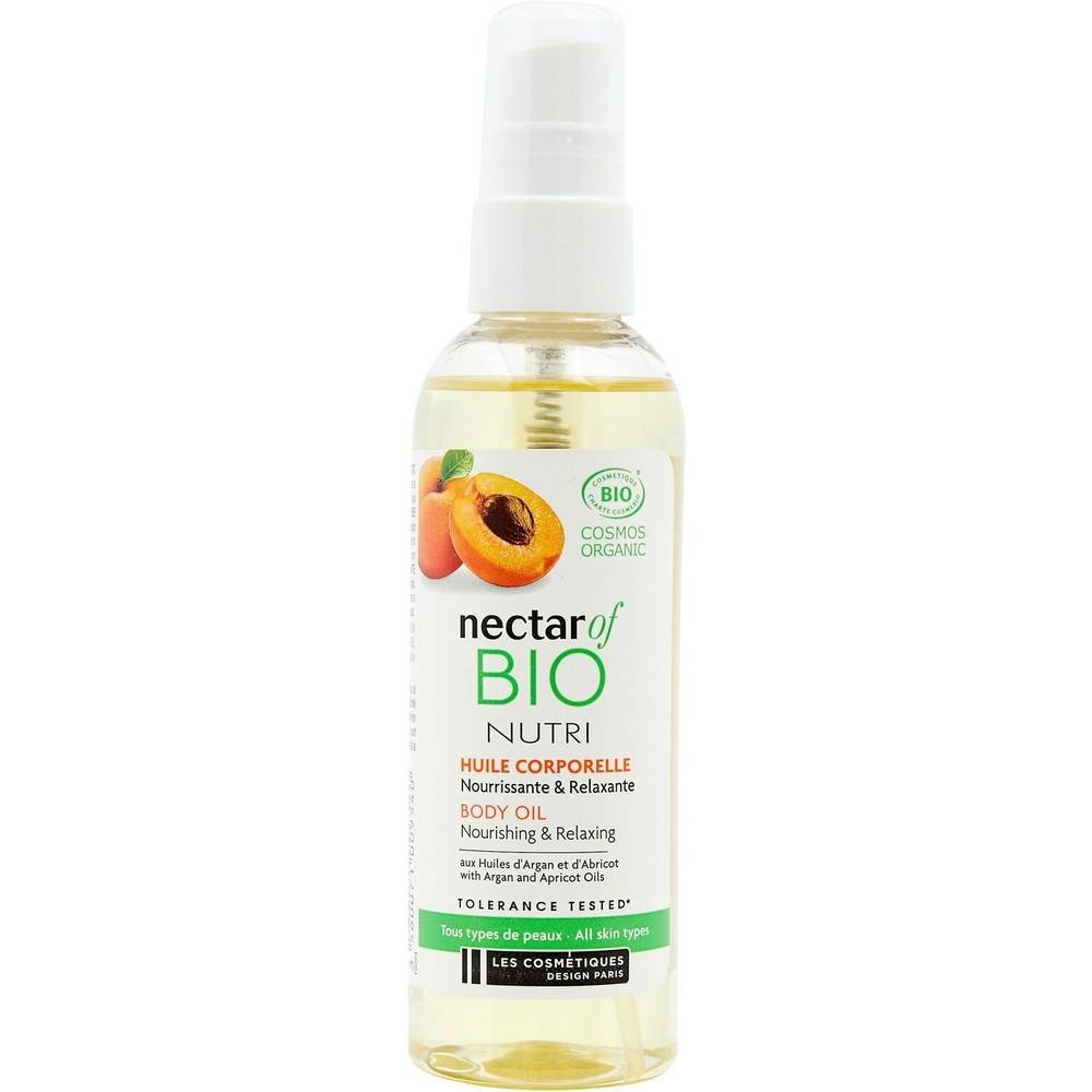 Nectar Bio - Huile corporelle nourrissante aux huiles d'argan et d'abricot (100 ml)