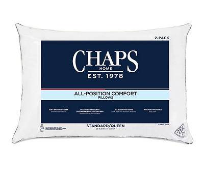 Chaps White All-Position Microfiber Standard Pillow, Queen