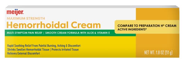 Meijer Maximum Strength Hemorrhoidal Cream (1.8 oz)