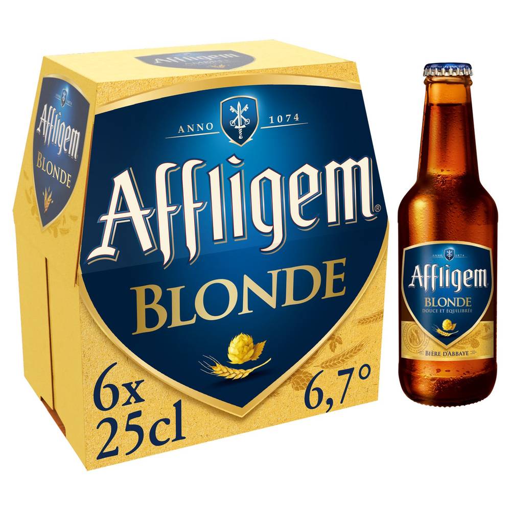 Bière Blonde D'Abbaye 6,7% AFFLIGEM - le pack de bouteilles