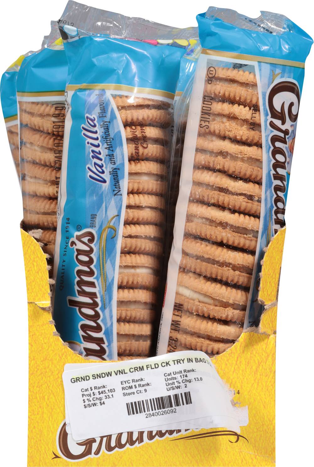 Grandma's Sandwich Crème Cookies, Vanilla (3.25 oz)