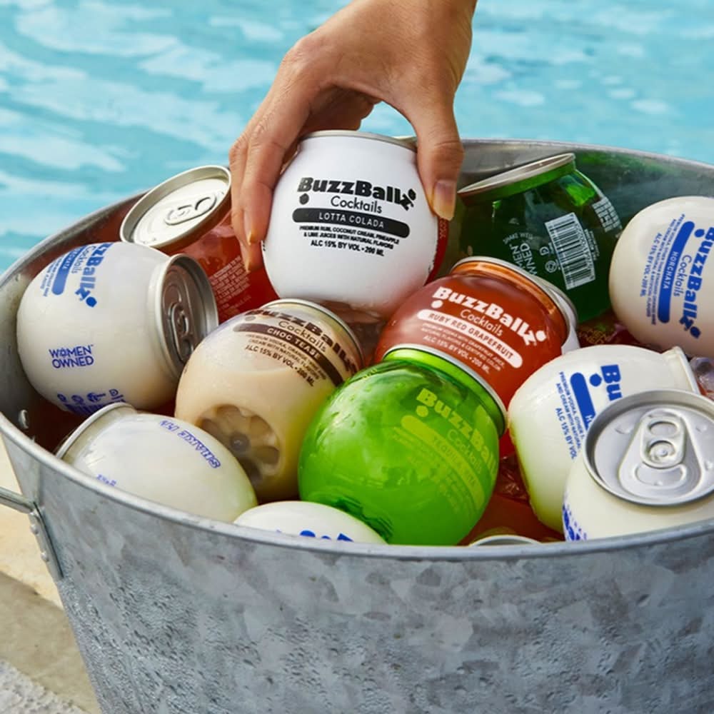BuzzBallz Ready To Drink Flavored Cocktails, Forbidden Apple (200
