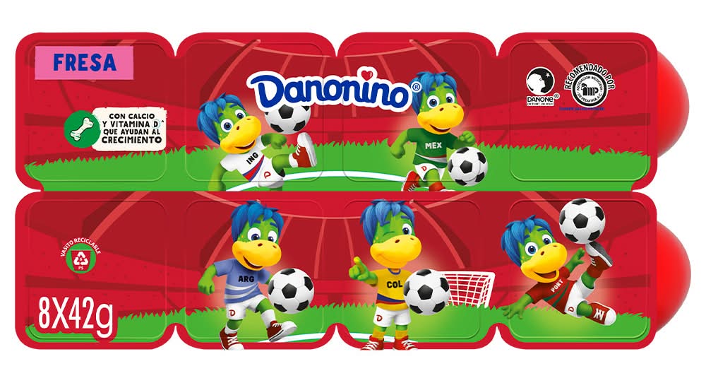 Danonino · Queso petit suisse, fresa (8 x 42 g)
