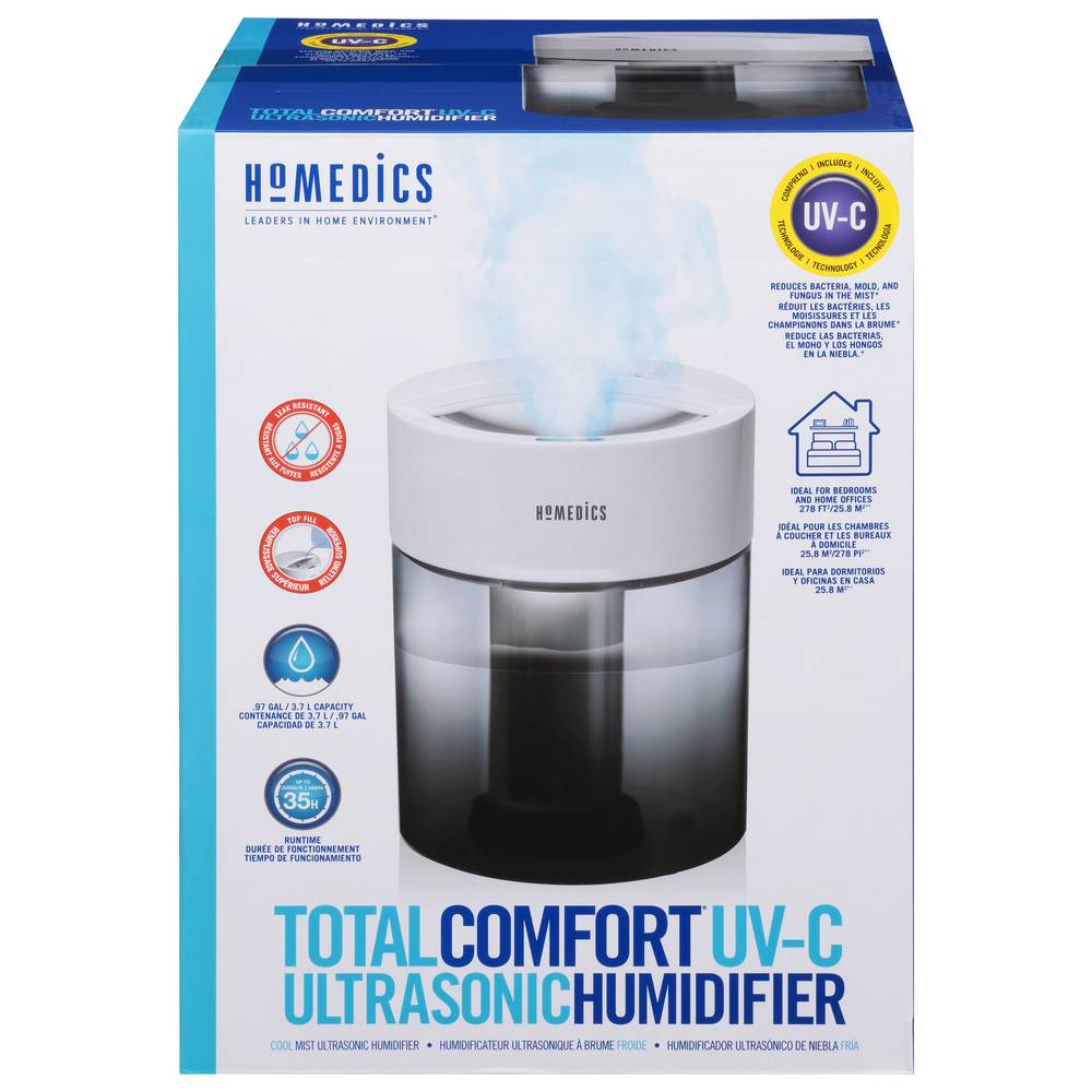 Homedics Total Comfort Uv-C Ultrasonic Humidifier, White