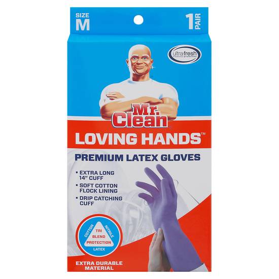Mr. Clean Loving Hands Medium Premium Latex Gloves