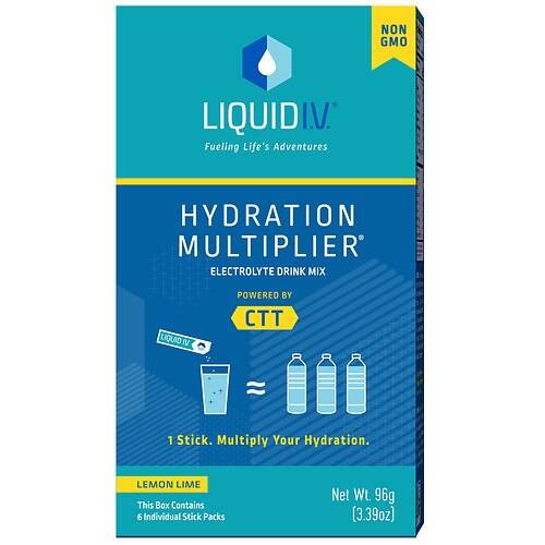 Liquid I.V. Hydration Multiplier Electrolyte Drink Mix Lemon Lime - 0.56 oz x 6 pack