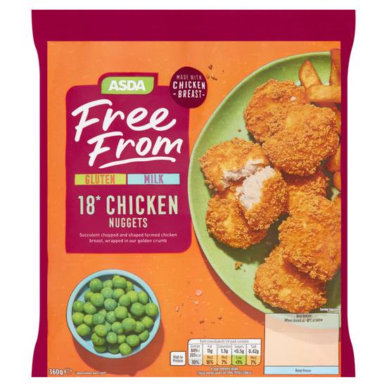 Asda Free From 18 Chicken Nuggets 360g