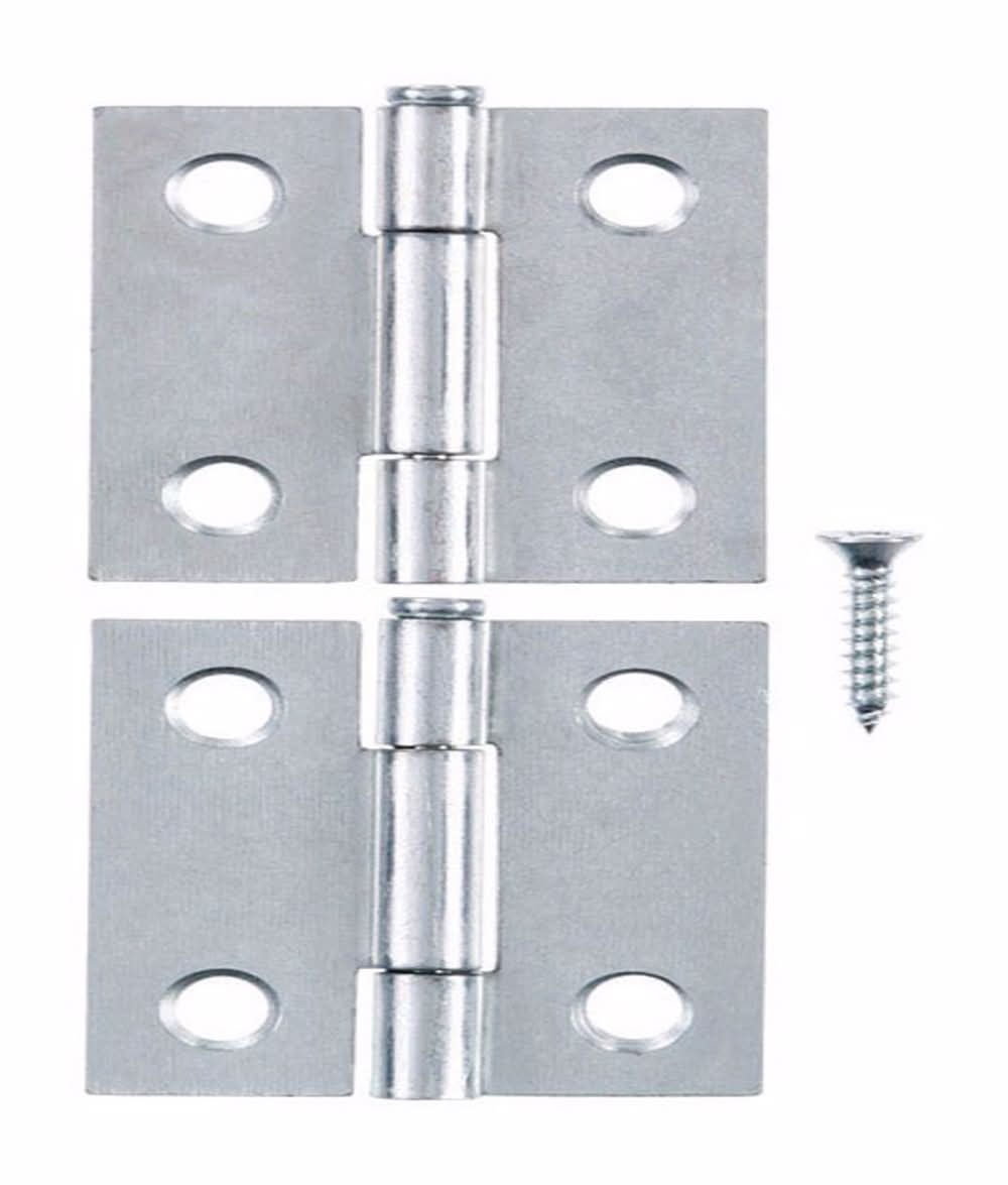 ACE 2.75 In. W X 1-1/2 In. L Zinc Plated Silver Zinc Narrow Hinge 2 Pk