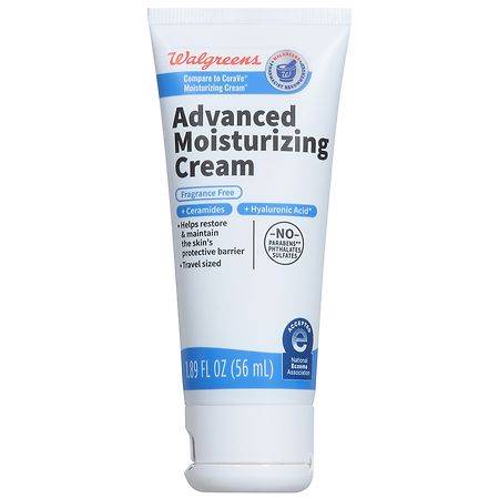 Walgreens Advanced Moisturizing Cream, Travel Size Fragrance Free - 1.89 fl oz