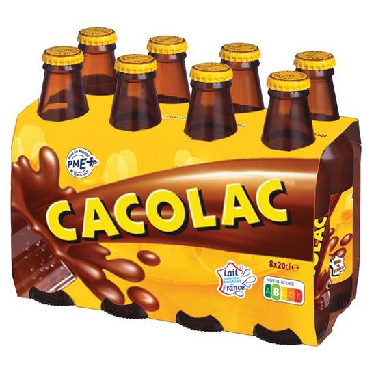 Cacolac - Boisson lactée chocolat source de calcium (8 pièces,200ml)