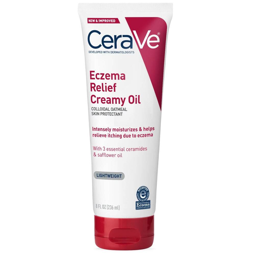 Cerave Eczema Relief Creamy Oil, Lightweight Body Moisturizing Lotion, 8 Oz