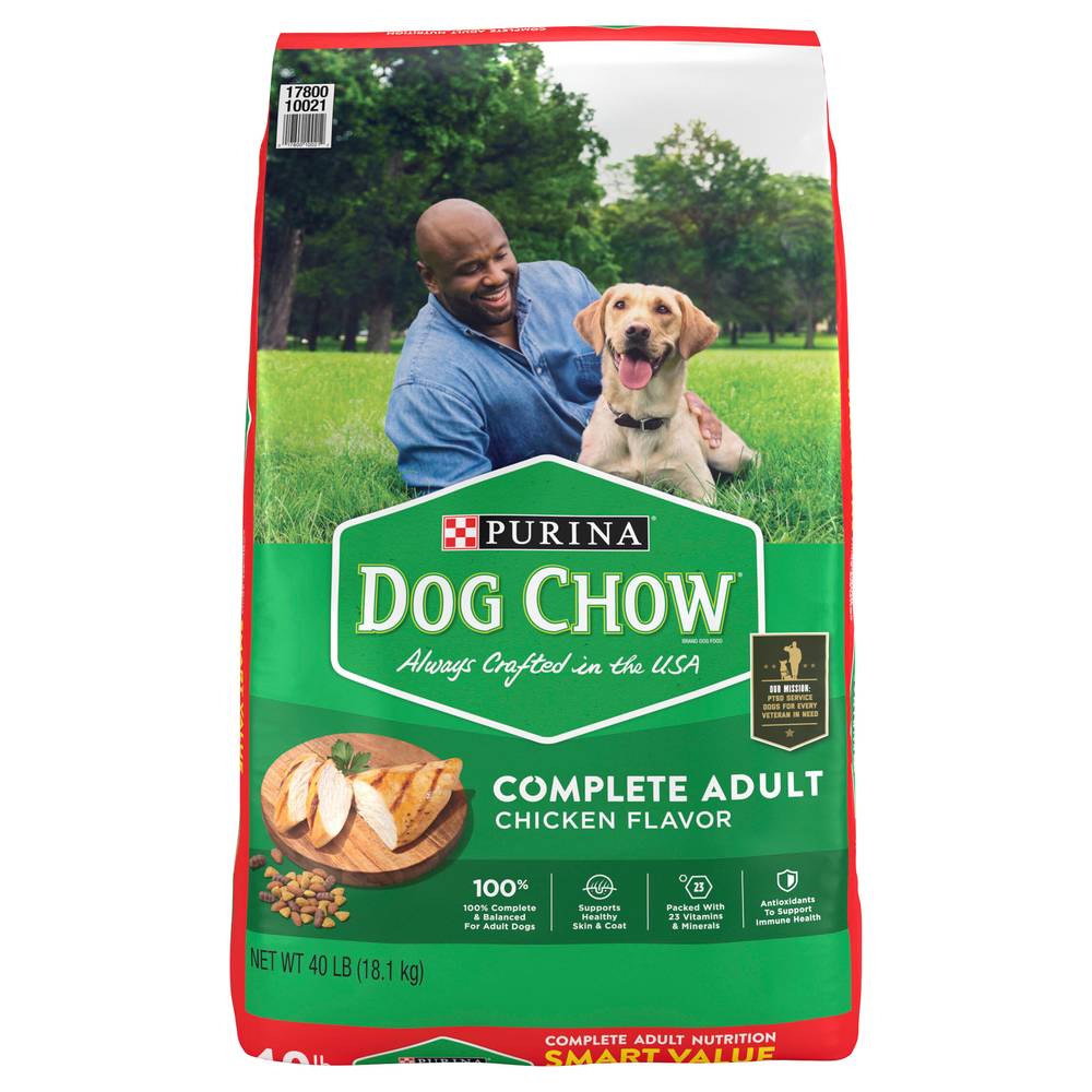 Purina Dog Chow Complete Adult Dry Dog Food, Chicken (40 lbs)