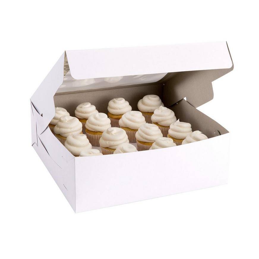 Party City Square Window Cake Box (white)