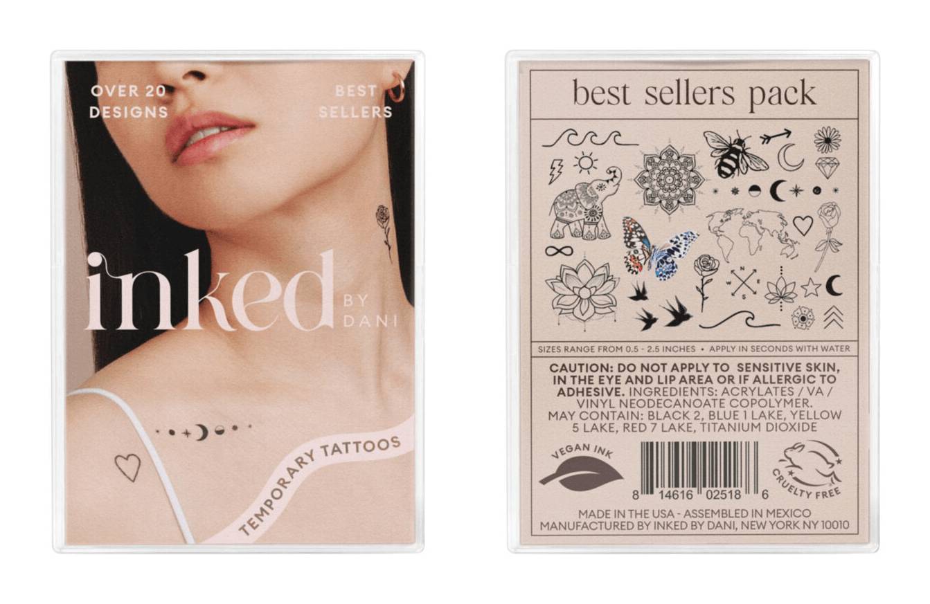 Best Sellers Temporary Tattoo Pack