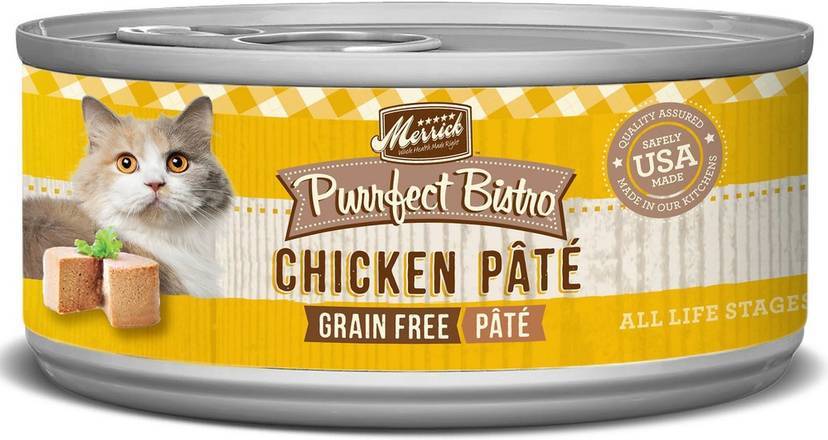 Merrick Purrfect Bistro Grain-Free Chicken Pate Canned Cat Food (3 -oz)