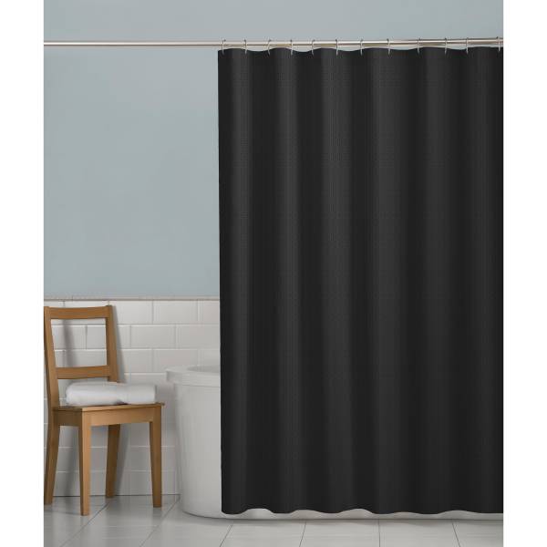 Zenna Home Norwich Microfiber Shower Curtain Liner, 70 in x 72 in, Black