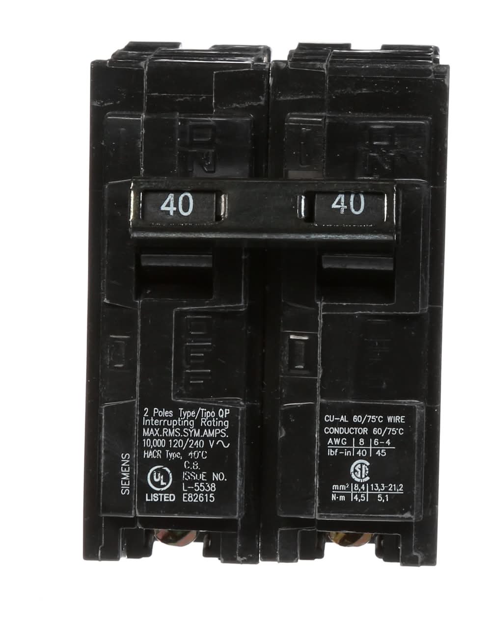 Siemens QP 40-amp 2 -Pole Standard trip Circuit Breaker