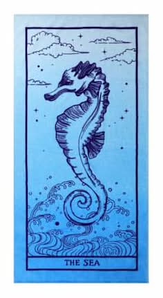 Printed Beach Towel Seahorse