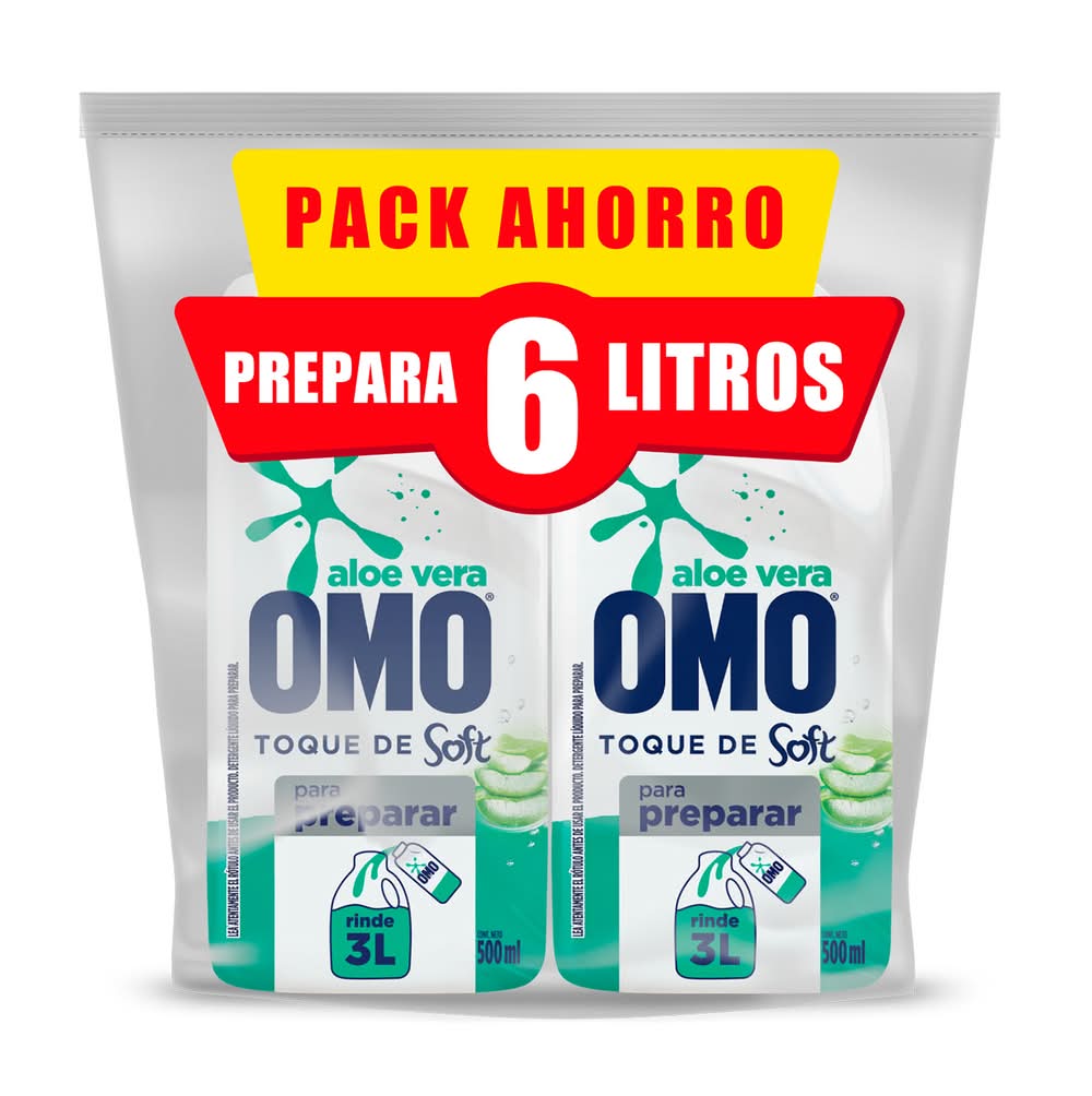OMO · Toque de soft detergente diluible - Aloe Vera (2 x 500 ml)