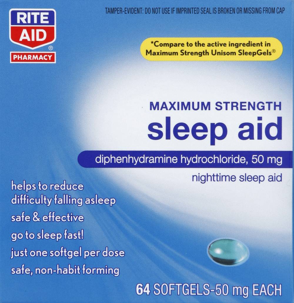 Rite Aid Maximum Strength Sleep Aid (64 ct)