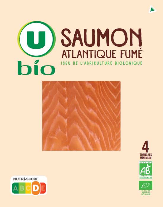 Les Produits U - U saumon fumé atlantique bio (2 pièces)
