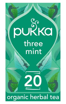 Pukka Organic Three Mint Herbal Tea Sachets (32g)