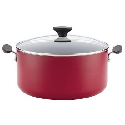 Farberware Reliance 10qt Aluminum Nonstick Wide Stock Pot (red)