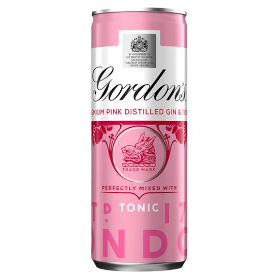 Gordon's Pink Gin & Tonic Premix Ready To Drink (250ml)