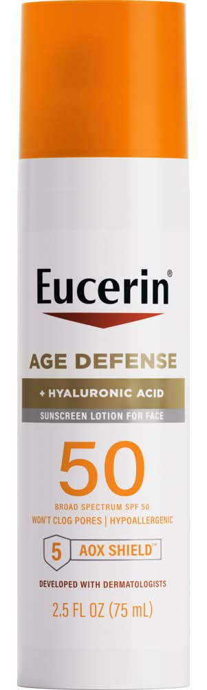Eucerin Aox Shield Age Defense Broad Spectrum Sunscreen Lotion For Face Spf 50 (2.6 fl oz)