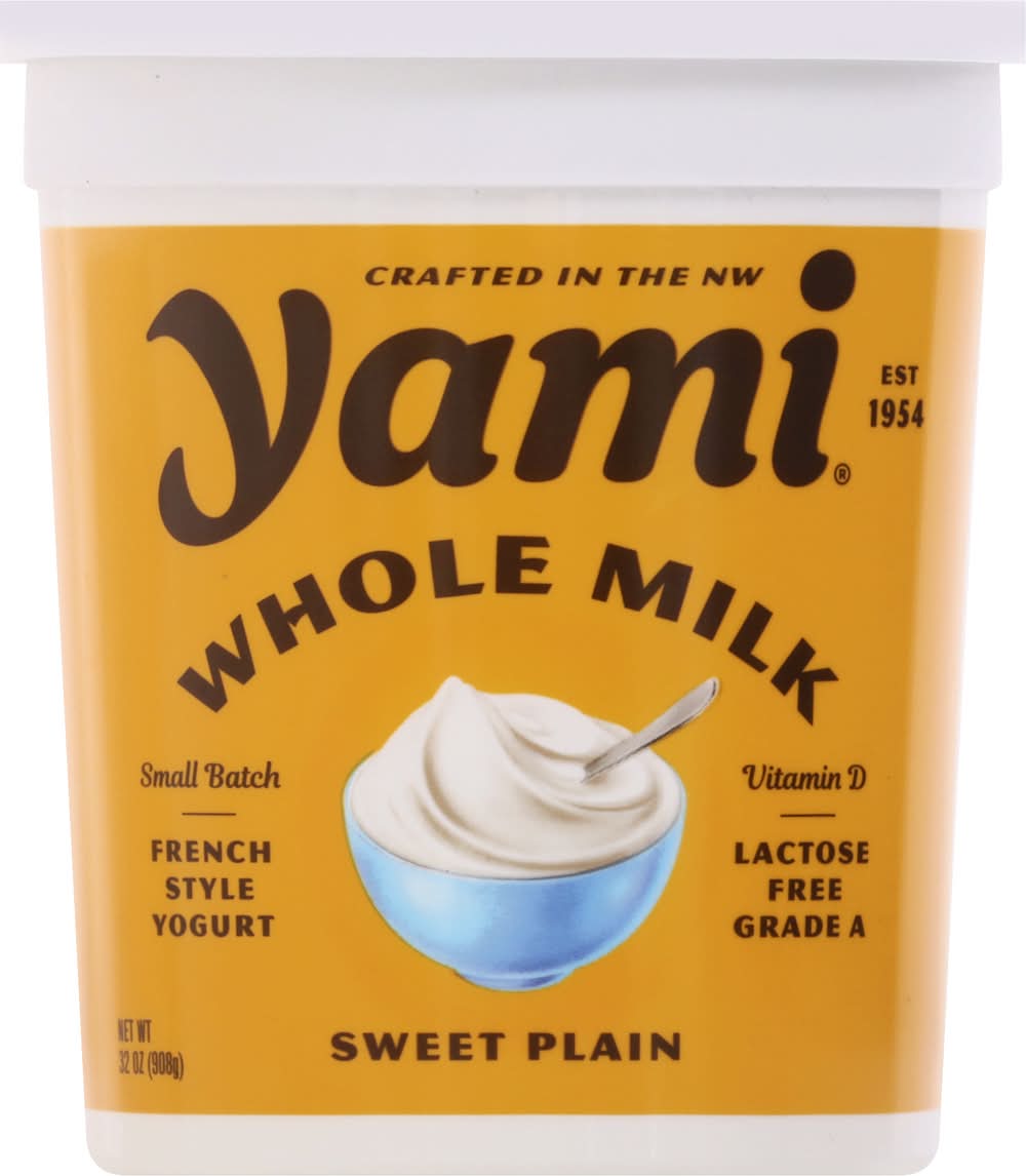 Yami Whole Milk French Style Yogurt, Sweet Plain (32 oz)