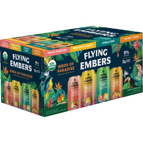 Flying Embers Birds Of Paradise Hard Kombucha 8 Pack Cans