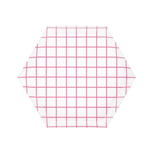 7.5" Grid Hexagon Paper Plates By Celebrate It, 10Ct.