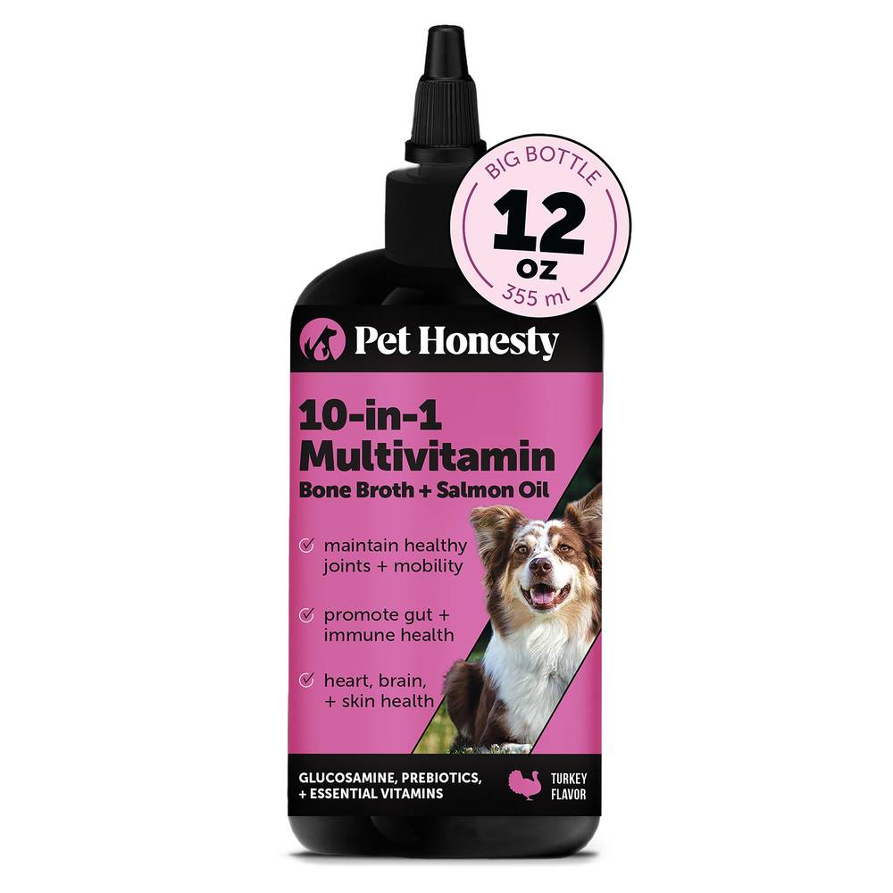 Pet Honesty Multivitamin Bone Broth + Salmon Oil For Dog (12 oz)