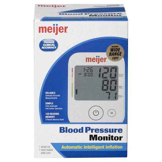 Meijer Blood Pressure Monitor Complete Monitoring System, 1 ct