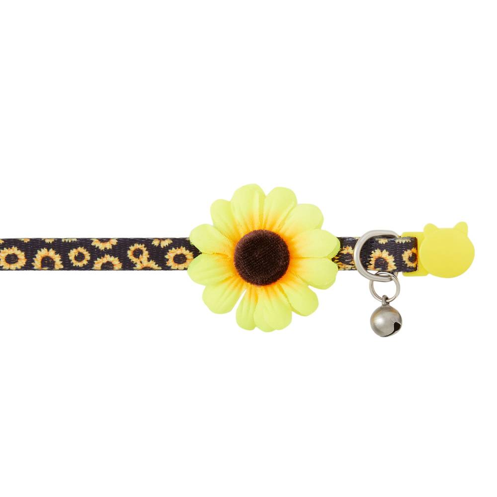 Whisker City® Sunflower Easy Release Kitten & Cat Collar (Color: Yellow, Size: Cat (Adult))