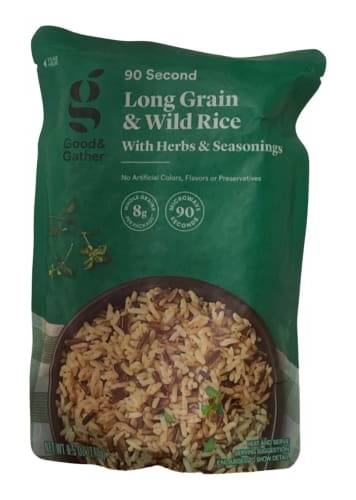 Good & Gather 90 Second Long Grain and Wild Rice With Herbs and Seasonings Microwavable Pouch (8.5 oz)