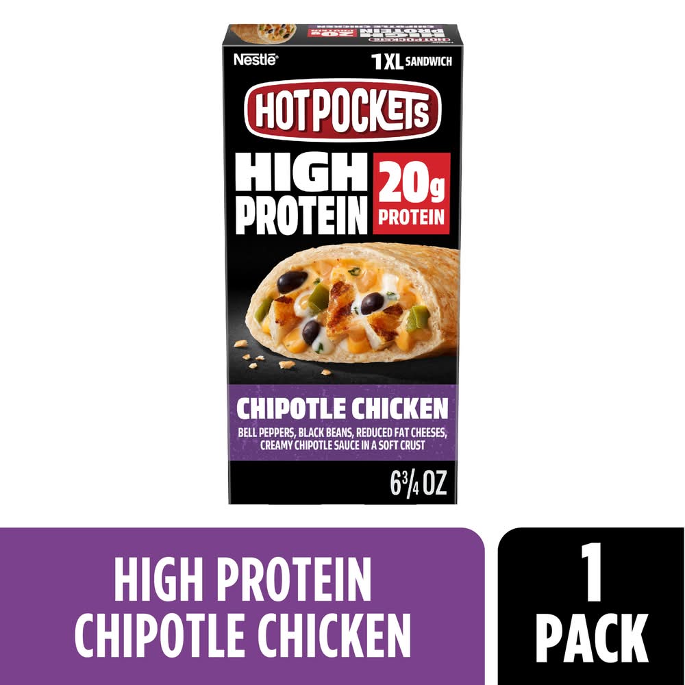 Hot Pockets Frozen Protein Chipotle Chicken Sandwich, XL (6.75 oz)