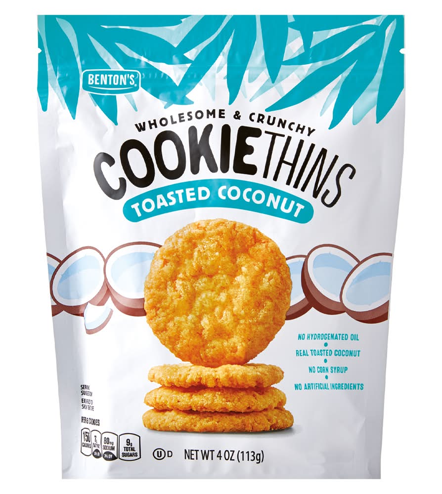 Benton's Wholesome & Crunchy Cookie Thins, Toasted Coconut (4 oz)