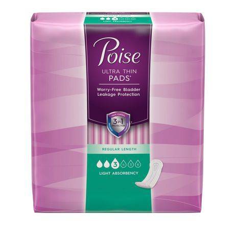 Poise Ultra Thin Incontinence Pads, Light Absorbency (regular)