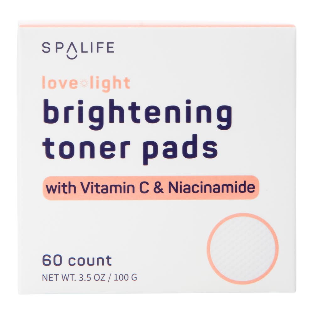 Spa Life Toner Pads 3.5oz, 60-Count Brightening