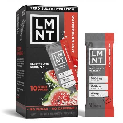 LMNT Zero Sugar Electrolyte Powdered Drink Mix, Watermelon Salt (10 x 0.21 oz)
